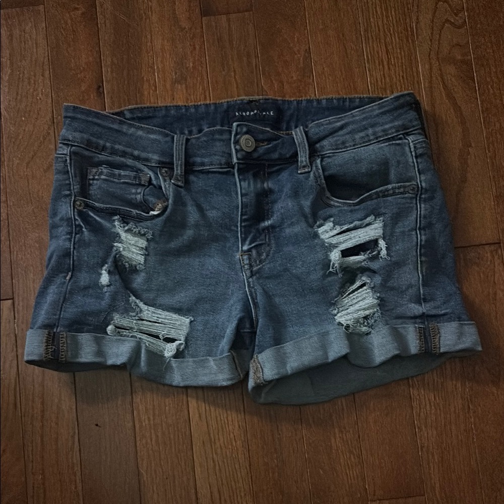 Distressed Denim Shorts